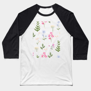 Cutest Flower Hand drawn Seamless Pattern Baseball T-Shirt